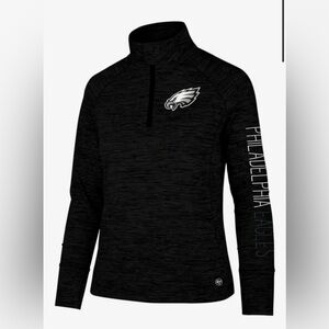 47 PHILADELPHIA WOMENS BLACK IMPACT 1/4 ZIP PULLOVER